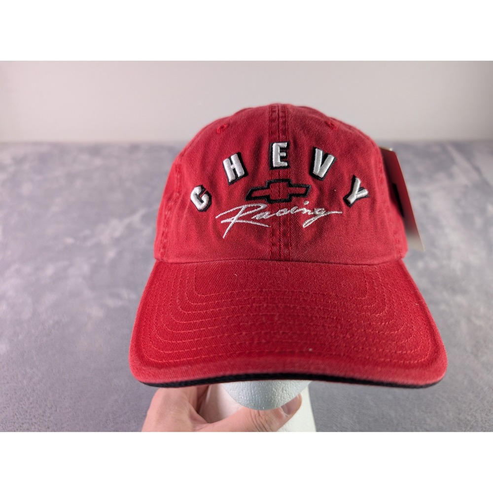 Chevy Racing NASCAR Hat Red Black Rock Solid Adjustable H3 Sportgear OSFA NEW